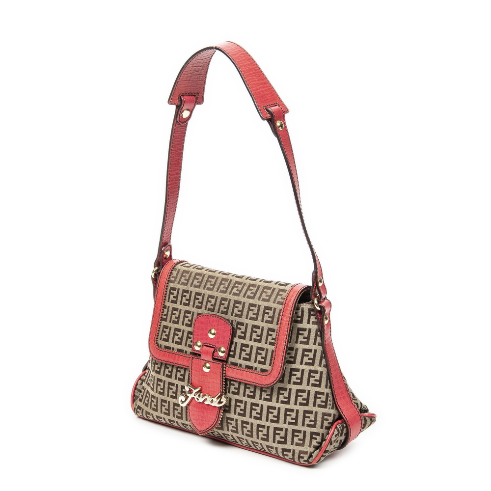 Fendi Bicolor Flap Shoulder Bag - Picture 2 of 11